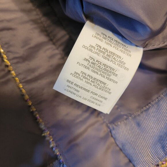 J. Crew Metallic Sparkle Tweed Zipper Skirt - Picture 10 of 11